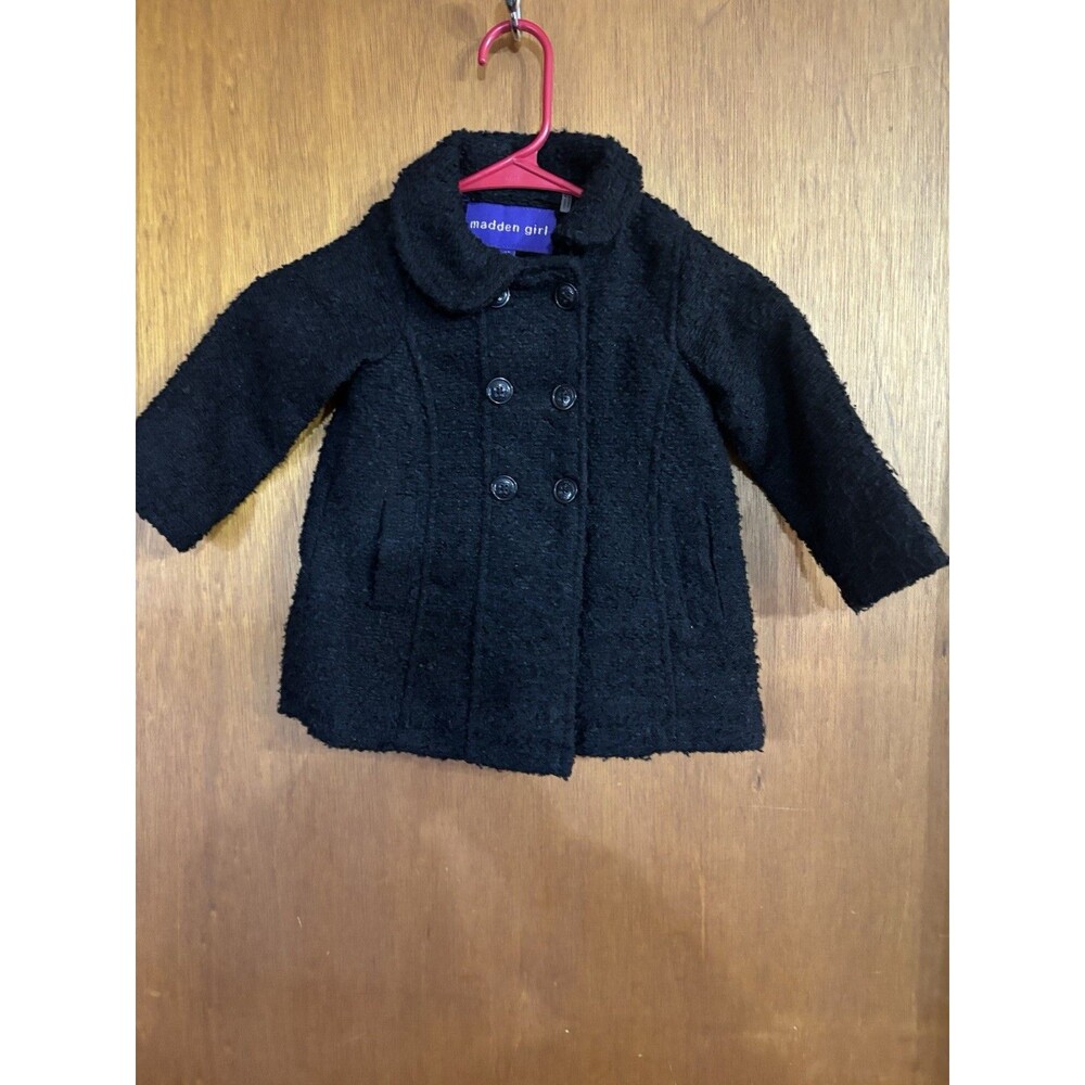 Madden Toddler Girl Black Size 2T  Double Breasted Pea Coat